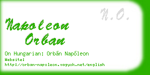 napoleon orban business card