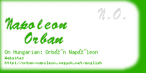napoleon orban business card